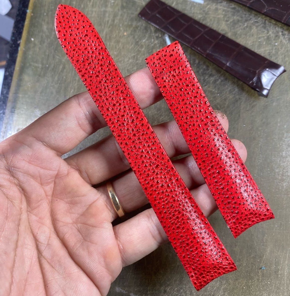 アクセサリー wachi Handmade Urushi Lacquer Kiwami Leather Strap - Integrated Fit